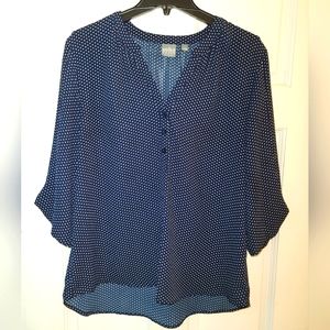 Womens NY&Co Navy Blouse Size Large